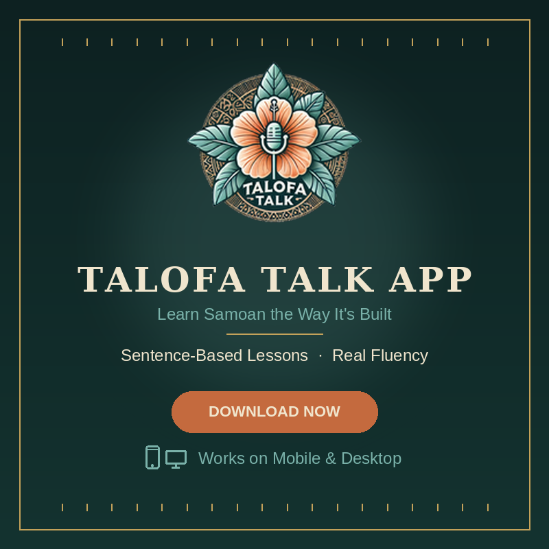 Talofa Talk Samoan Language Learning App